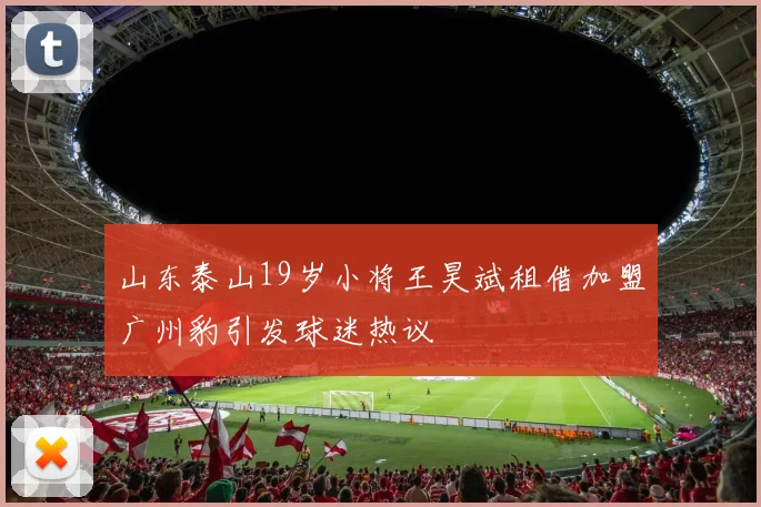 山东泰山19岁小将王昊斌租借加盟广州豹引发球迷热议